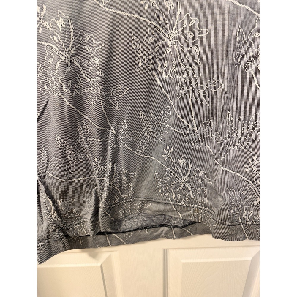 Vintage Masters Collection Women's Gray Tropical Floral Polo Shirt Sz M Golf - Picture 7 of 9